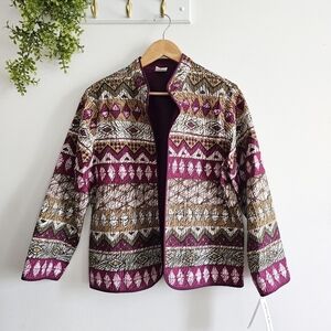 NWT Alfred Dunner 2015 “Calabria” Reversible Quilted Colorful Jacket – Size 14P